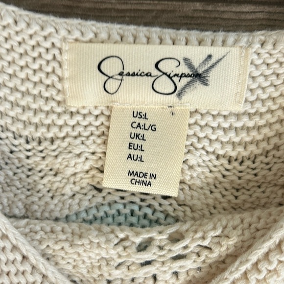 JESSICA SIMPSON • 100% Cotton Knit Shirt • Size Large - Picture 4 of 6